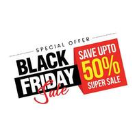 Black Friday Super Sale Tag Template Design Vector