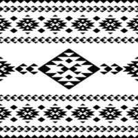 Native American ethnic pattern. Seamless pattern in Aztec and Navajo style. Illustration of contemporary motif. Black and white. Design textile, clothes, fashion, fabric, wrapping paper, ornament. vector