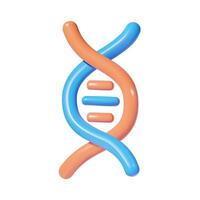 3D DNA icon on a white background. vector