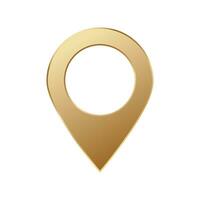 golden vector map pin gold pointer