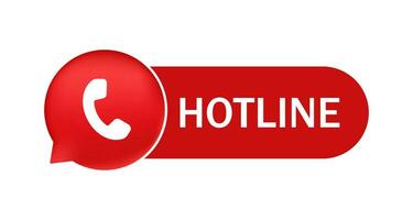 Hotline contact mobile call back button vector illustration. Call us now