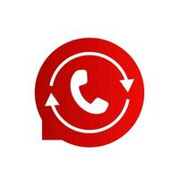 Callback icon cell phone call vector symbol