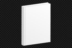 White book template. Blank brochure booklet with blank cover for media documentation design with hardcover vector. vector