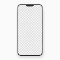 Mobile phone vector mockup. Blank smartphone isolated.