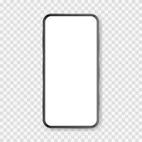 Mobile phone vector mockup. Blank smartphone isolated.