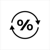 percent commission change icon cashback symbol vector