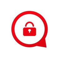 Weak password notification icon. Secure and dangerous web login and encryption of confidential vector information