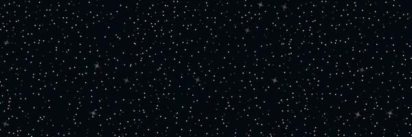 oscuro estrellado cielo antecedentes. negro galáctico espacio con constelaciones con brillante distante nebulosas y brillante texturas de vector planetas