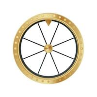 fortune wheel gold template with white empty segments vector realistic illustration