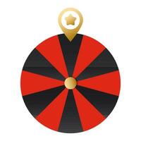 Lucky fortune wheel vector. Casino roulette leisure game template vector