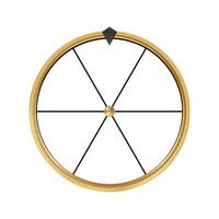 fortune wheel gold template with white empty segments vector realistic illustration