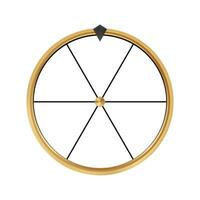 fortune wheel gold template with white empty segments vector realistic illustration