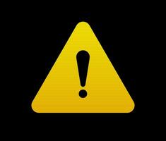 Exclamation point in yellow triangle. Hazard warning and web caution with utmost attention to vector situation and incident