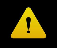 Exclamation point in yellow triangle. Hazard warning and web caution with utmost attention to vector situation and incident