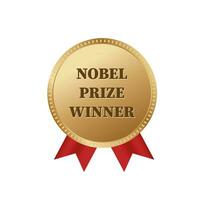 Nobel prize winner medal vector gold award