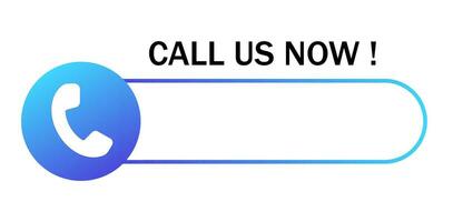 Call us now mobile call back button vector illustration. Contact us template