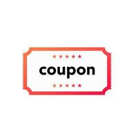 Discount coupon template. Red frame voucher for business discount and retail for cutting and marketing vector offers