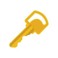 Key Flat Illustration. Clean Icon Design Element on Isolated White Background vector