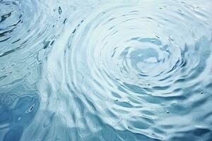 transparente azul claro agua superficie textura con salpicaduras y burbujas generativo ai foto