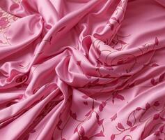 3D Pink Silk Fabric Sublimation Background, Ai Generated photo