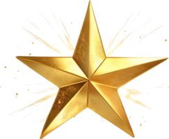 Gold Star, Shining Bright, Stellar Achievement ai generative png