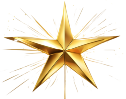 Gold Star, Shining Bright, Stellar Achievement ai generative png