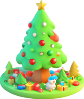 Navidad árbol guirnaldas, Navidad árbol cintas, Navidad árbol coronas, Navidad árbol falda ideas, ai generativo png