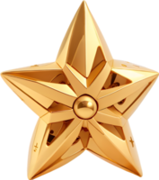 Gold Star, Shining Bright, Stellar Achievement ai generative png