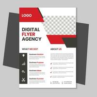 A4 business flyer template design, corporate brochure, marketing flyer, advertising flyer template design with mockup vector