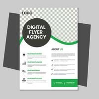 A4 business flyer template design, corporate brochure, marketing flyer, advertising flyer template design with mockup vector