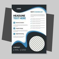 Business flyer a4 template design with mockup vector