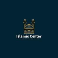 Mosque building logo design vector template, mosque logo template, concept design, creative symbol, linear, icon
