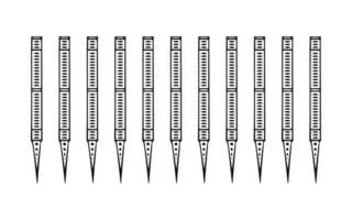 Collection of vector icon for writing an artistic tool