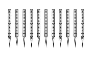 colección de vector icono para escritura un artístico herramienta