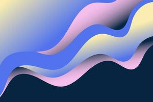 Vector abstract color wavy lines abstract wave design element smoky flow presentations