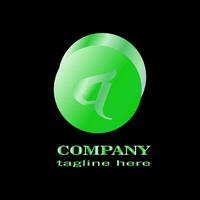 green color logo design. attractive and elegant. vector editable