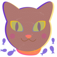 cute cat head png