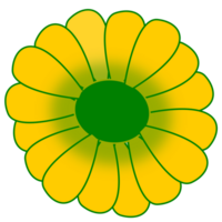 gul och grön blomma png