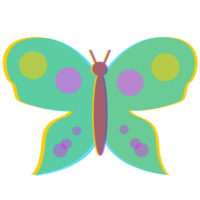 vert papillon illustration png