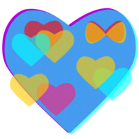 colorful heart illustration png