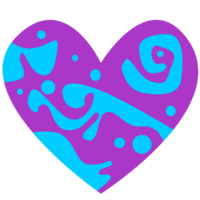 light blue and purple heart png