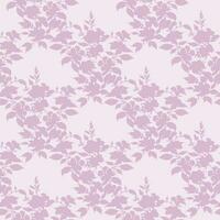 Wallpaper seamless pattern of silhouettes of flowers in lavender colors vector