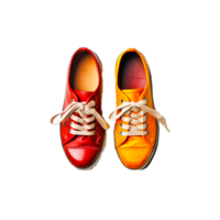 Red and orange lovers shoes free png