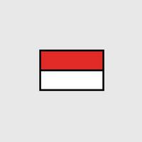 icono de la bandera de indonesia vector