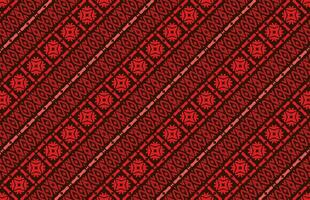 Seamless vintage decorative red fabric pattern vector