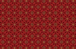 Red and yellow color islamic fabric pattern vector
