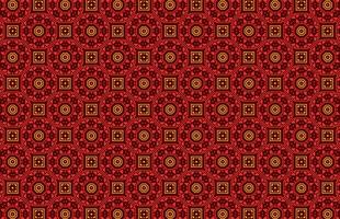 Red and yellow color islamic fabric pattern vector