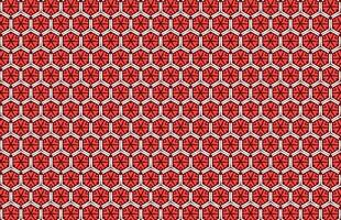 White and red hexagonal pattern background vector