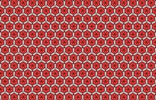 White and red hexagonal pattern background vector