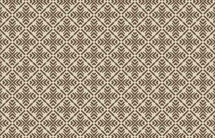 Brown ikat fabric pattern background vector